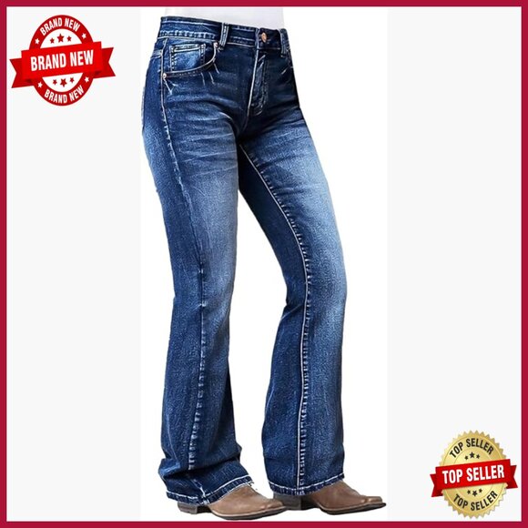 Low Rise Boot Cut Flare Jeans with Butt Lifting Fit Stretch Fabric